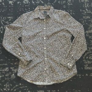 H&M Black and White Floral Dress Shirt